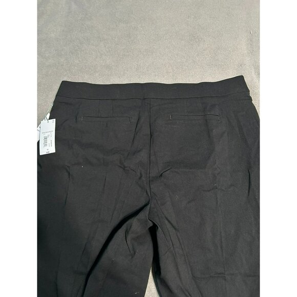 Liz Claiborne 18 April Black Flat Front Pull On Slim Leg Ankle - Picture 7 of 7